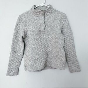 Avalanche Sweatshirt Gray Quilted Pullover